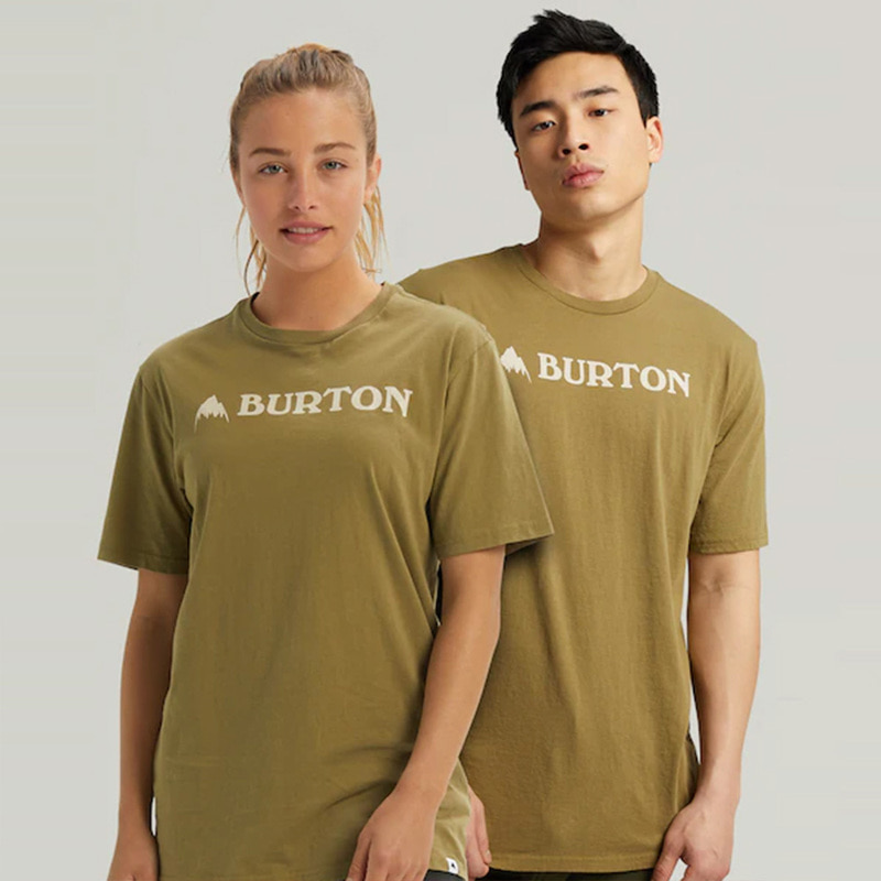 2021 버튼 티셔츠 BURTON Horizontal Mountain Short Sleeve T-Shirt Martini Olive