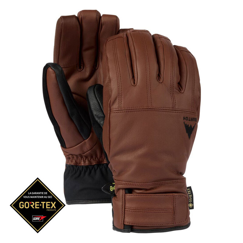 2223 버튼 곤디 고어텍스 레더 스노우 보드 장갑 BURTON Mens Gondy GORE-TEX Leather Gloves Brown