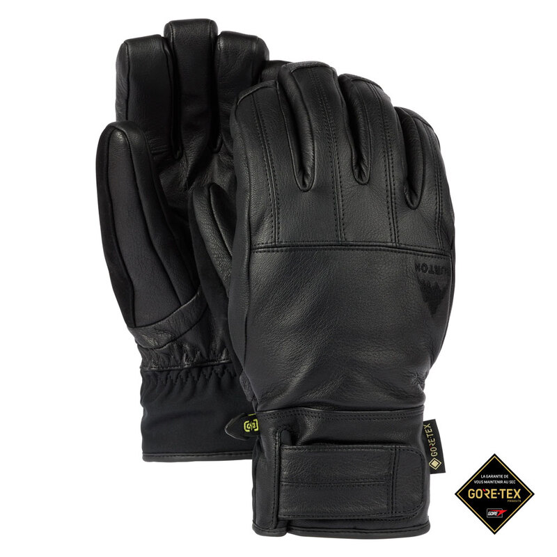 W24 버튼 곤디 고어텍스 레더 스노우 보드 장갑 BURTON Gondy GORE-TEX Leather Gloves True Black